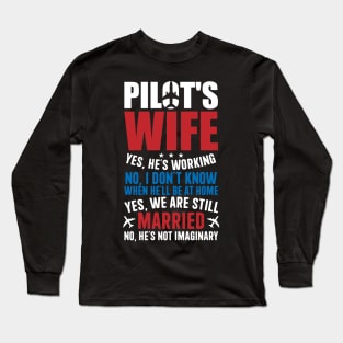 Funny Pilot Wife Long Sleeve T-Shirt